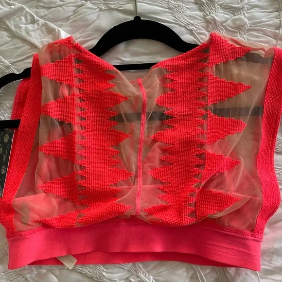 Free People Pink Crop Top - Picture 2 of 4